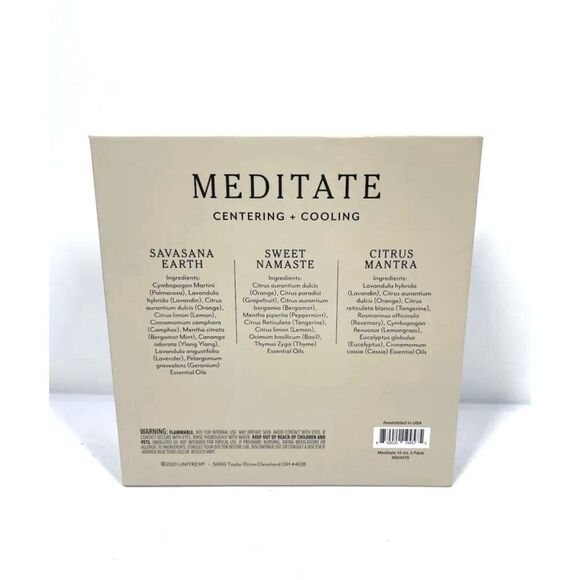 Meditate Essential Oils Spa Collection ~ Citrus Namaste Savasana Earth NIB - Picture 2 of 2